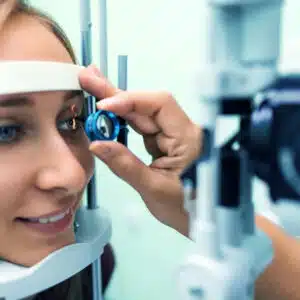 Eyesight exam by eye specialist