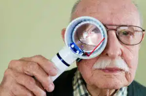Senior Male With wet Macular Degeneration