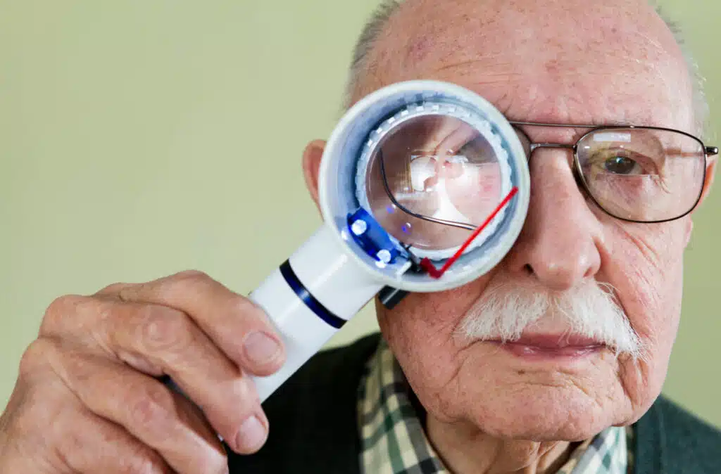 Senior Male With Macular Degeneration